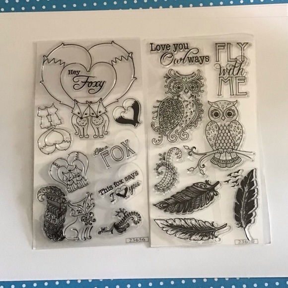 Bundle of 2 stamp sets Foxes and Owls - Picture 1 of 3
